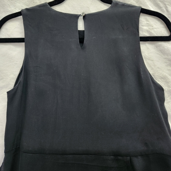 Banana Republic 100% Silk Sleeveless Layered Maxi Dress ~BLACK ~SIZE 2 - Picture 6 of 12